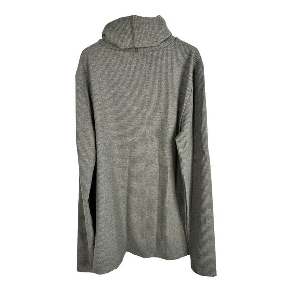 Halogen Womens Ribbed Turtleneck Pullover Sweater Gray size Medium - Picture 2 of 9